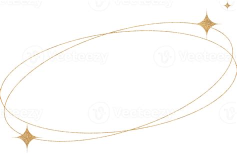 Gold Glitter Frame 38073140 Png