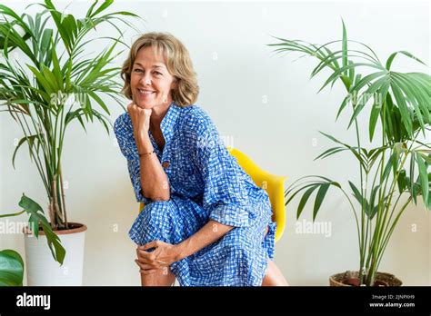 Beautiful Mature Senior Woman At Home Domestic Life And Leisure