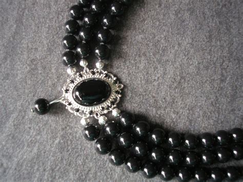 Black Pearl Choker Swarovski Mystic Black Pearls Onyx Etsy