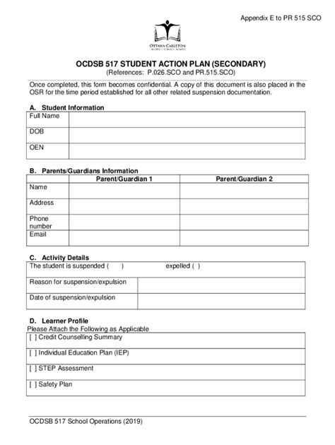 Fillable Online Ocdsb Form Fax Email Print Pdffiller