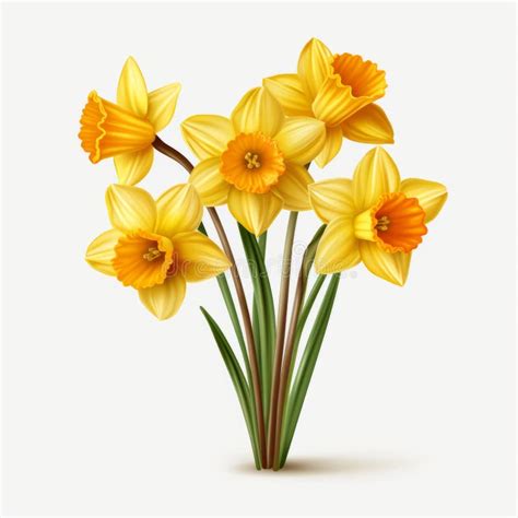 Yellow Daffodil Clipart Stock Illustrations Yellow Daffodil