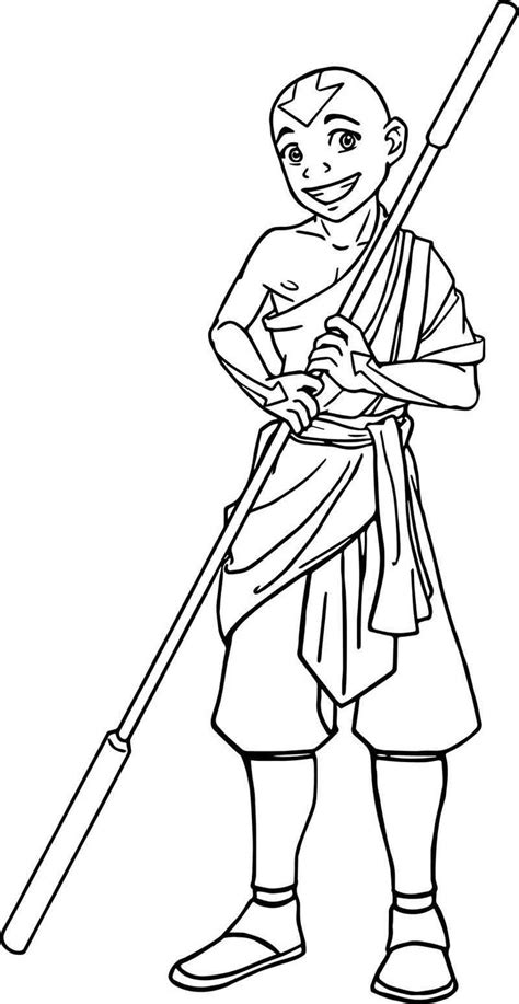 Aang Commission Amiraelizabeth Dsnou Avatar Aang Coloring Page