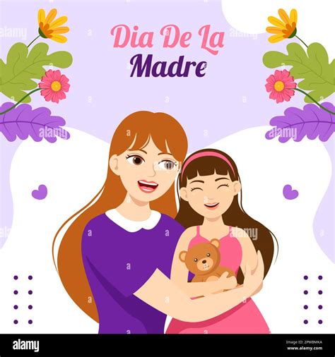 Feliz Dia De La Madre Social Media Background Illustration Cartoon Hand