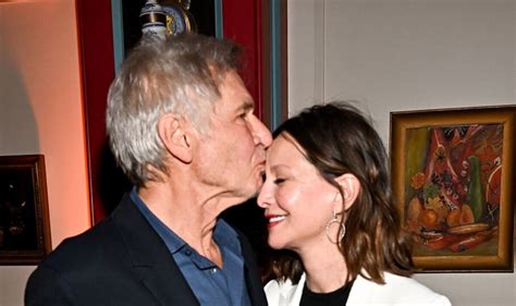 Harrison Ford 80 Kisses Wife Calista Flockhart 58 In Loved Up Display At After Party