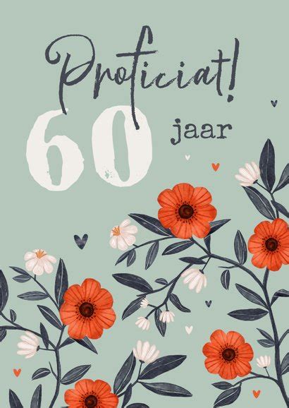 Verjaardagskaart Bloemen Hartjes Vrouw Groen Kaartje2go