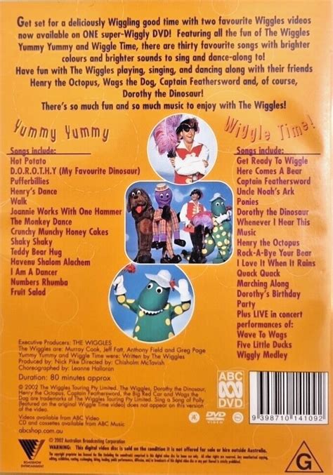 The Wiggles Yummy Yummy Wiggle Time Dvd 2002 Abc Kids Region 4