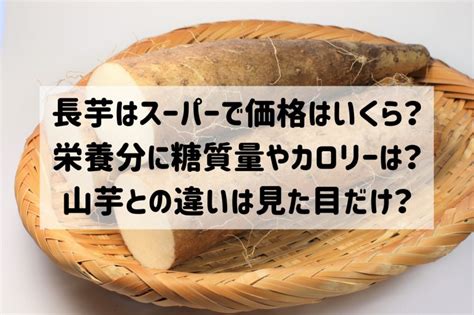 長芋はスーパーで価格はいくら？栄養分に糖質量やカロリーは高い？山芋との違いは見た目だけ？ 食のエトセトラ