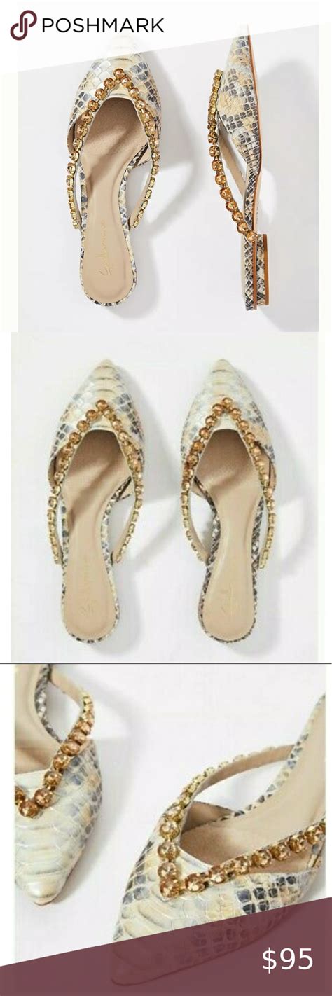 Nib Anthropologie Guilhermina Embellished Slides Embellished Slides
