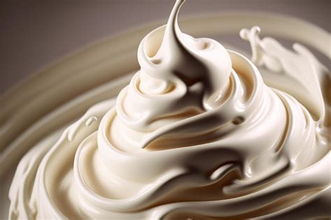 Premium Photo Swirled Natural Vanilla Ice Cream