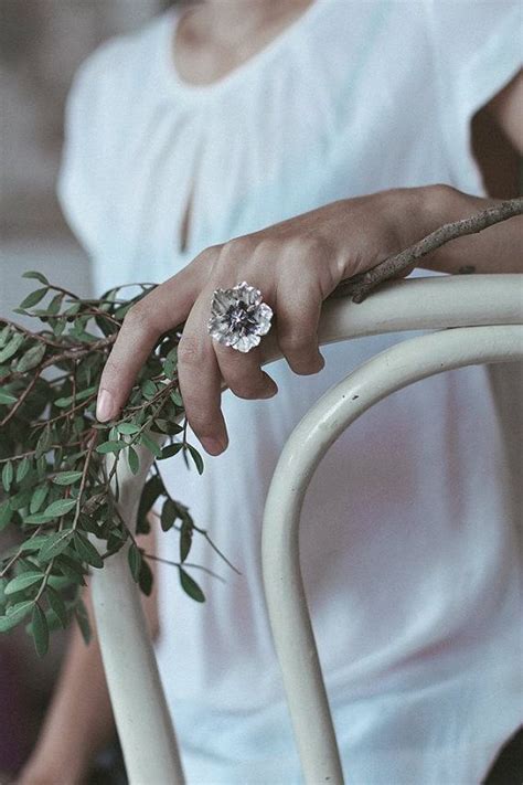 Anello Fiore Papavero In Argento Anello Di Di Themanerovs Su Etsy