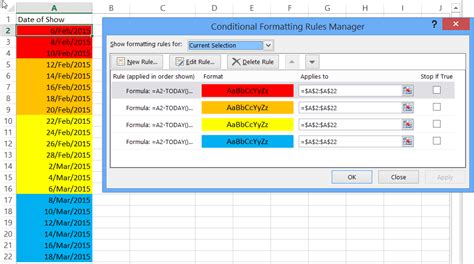 How do you change cell color automatically based on date - Microsoft ...