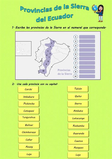 Ecuador Provincias Y Capitales Worksheet Hot Sex Picture