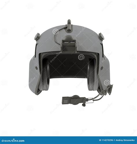 Helicopter Pilot Helmet on White. 3D Illustration Stock Photo - Image of pilot, life: 114270296