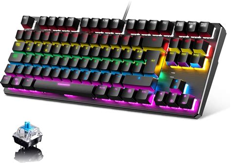 Tecurs Gaming Tastatur Mechanische Rgb Pc Aluminium Keyboard Mit