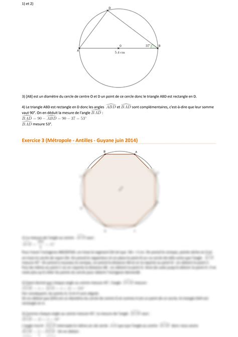 Solution Angles Inscrits Angles Au Centre Polygones Reguliers Corrige