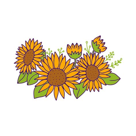 Sunflower Stickers - Free nature Stickers