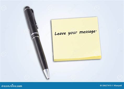 Leave your message. stock image. Image of notice, sheet - 20627415