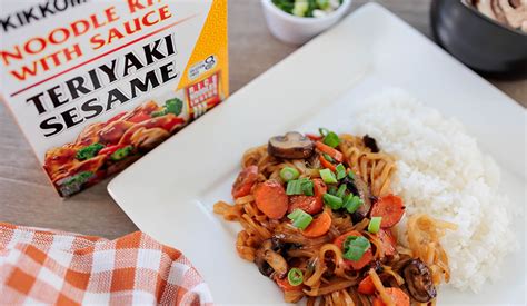 One Pan Spicy Sesame Teriyaki Noodles Kikkoman Home Cooks