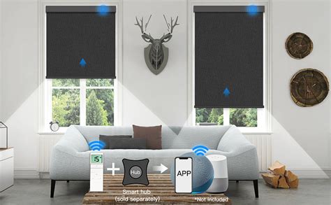 Tokblind Motorized Roller Shade With Remote Control Blackout Electric