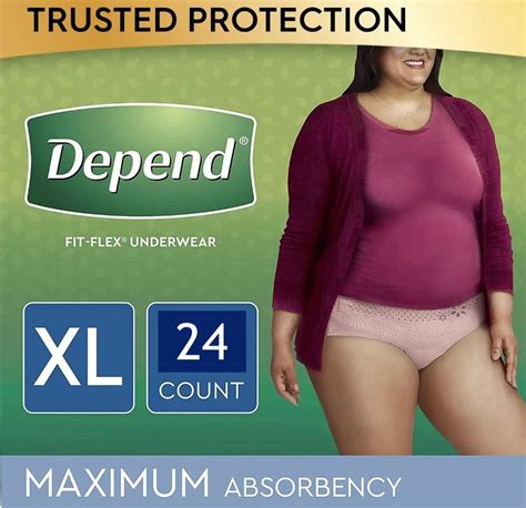 Depend FIT FLEX Incontinence Disposable Underwear For Women Disposable