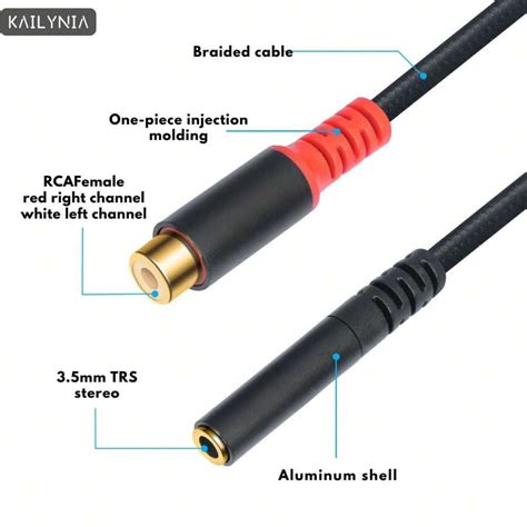 Kailynia Kailynia Mm F Mea Para Cabo Divisor Est Reo Rca Duplo