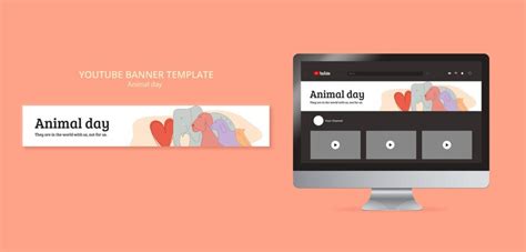 Free PSD | World animal day youtube banner template