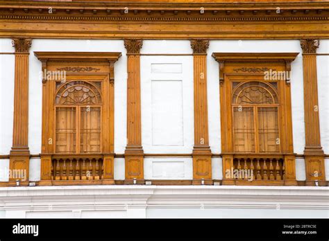 Colonial Architecture On Calle De La Soledad In Lima Centro District