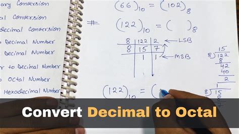 Lec 24 How To Convert Decimal To Octal Easily 2 Examples Computer Science Tutorials Youtube