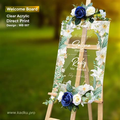 Crystal Welcome Board Custom Acrylic Wedding Signage Welcome Board