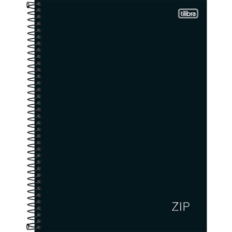 Caderno Universitário 10 Matérias Zip Preto 160 Folhas Tilibra 305421