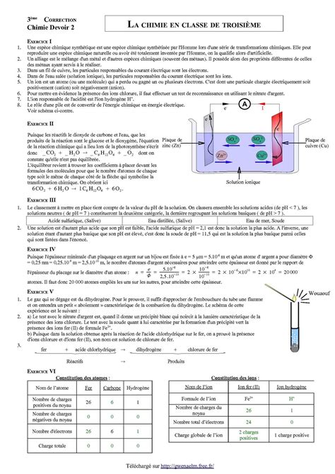 8 Images Devoir Maison Physique Chimie 3eme Atome And View - Alqu Blog