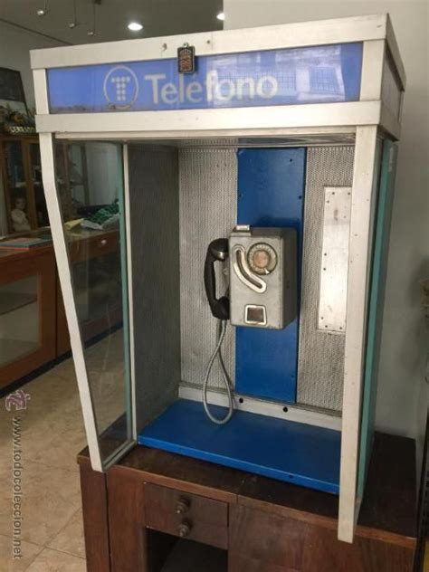 Cabina telefonica con telefono publico años 70 Completo Ver fotos