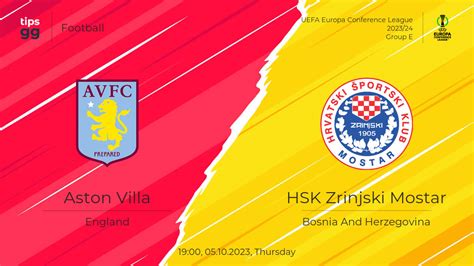 Aston Villa Vs HSK Zrinjski Mostar 05 10 2023 At UEFA Europa Conference