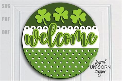 St Patricks Day Welcome Sign Svg File Graphic By Joyfulunicorn