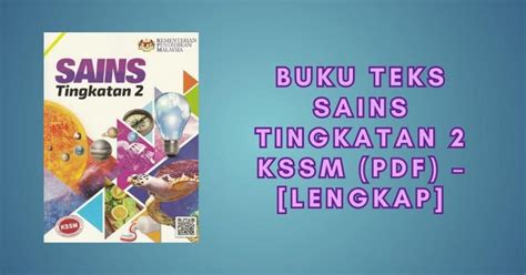 Buku Teks Sains Tingkatan 2 Kssm Pdf [lengkap]