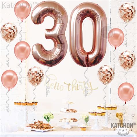 Giant Rose Gold 30 Balloons 40 Inch 30th Birthday Balloons Dirty