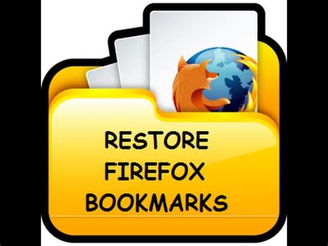 How To Restore Firefox Bookmarks Easily Youtube