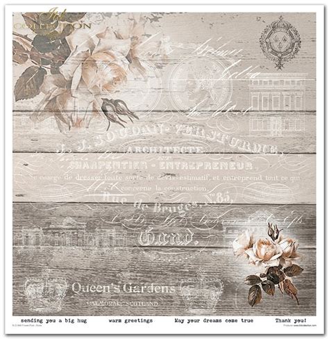 Zestaw do scrapbookingu SLS 068 Flower Post Rose róże vintage tła