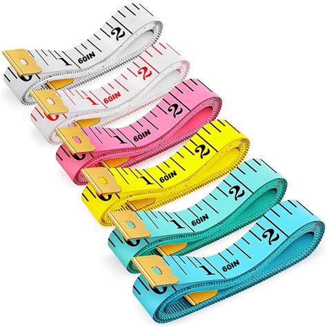 6 Packs Soft Body Tape Measure Measuring Tape For Body Double Scale