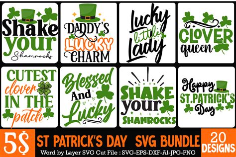 St Patricks Day Svg Bundle St Patricks Day Quotes Gnome Svg