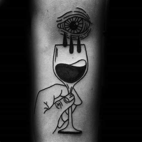 48 Tatuajes De Vino Copas Botellas Tinto Sacacorchos