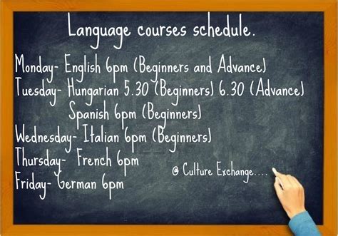 language courses starting  culture exchange