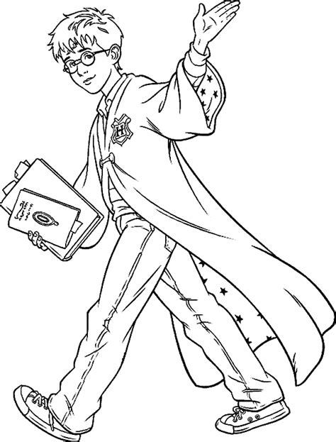 Dibujo Para Colorear De Harry Potter