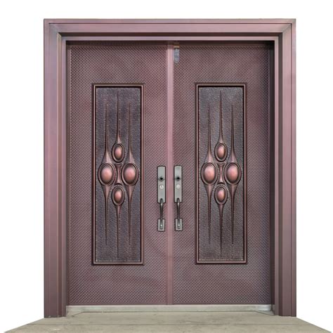 Custom Design Double Leaf Exterior Steel Metal Villa Doors Villa Exterior Door And Villa Iron