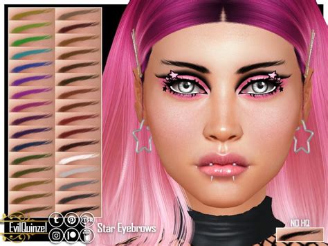 Evilquinzel S Star Eyebrows Makeup Cc Eyebrows Sims