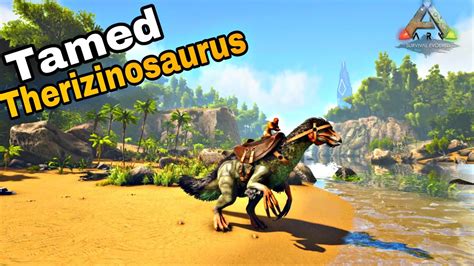 How To Tame A Therizinosaurus In Ark Survival Evolved Youtube