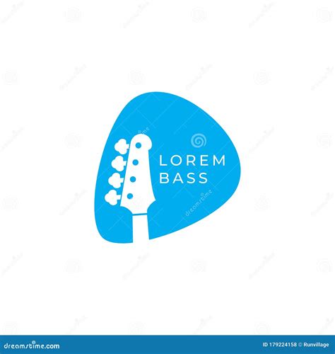 Logo Design About Bass Guitar Player With Bass Illustration In Vector