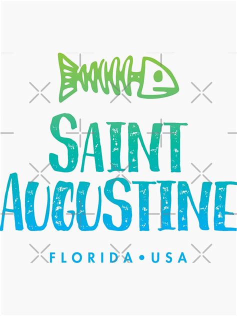 Saint Augustine Florida Sticker By Futurebeachbum Redbubble