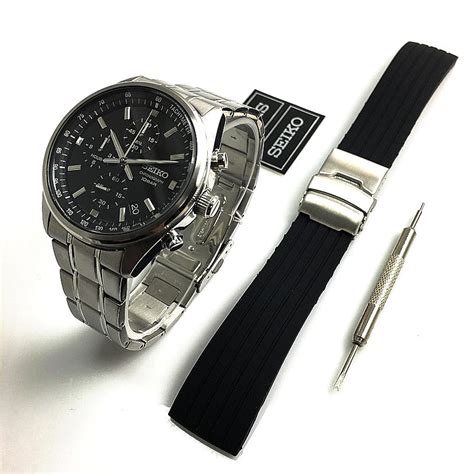 Men S Seiko Chronograph Stainless Steel Sports Watch SSB379 SSB379P1