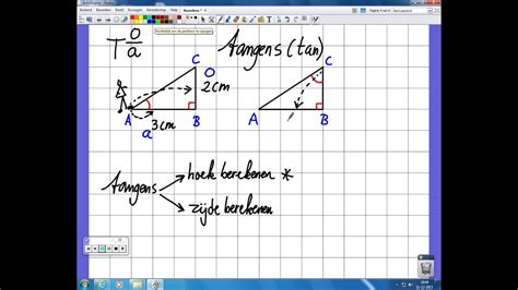 Hoek Berekenen Met De Tangens Youtube